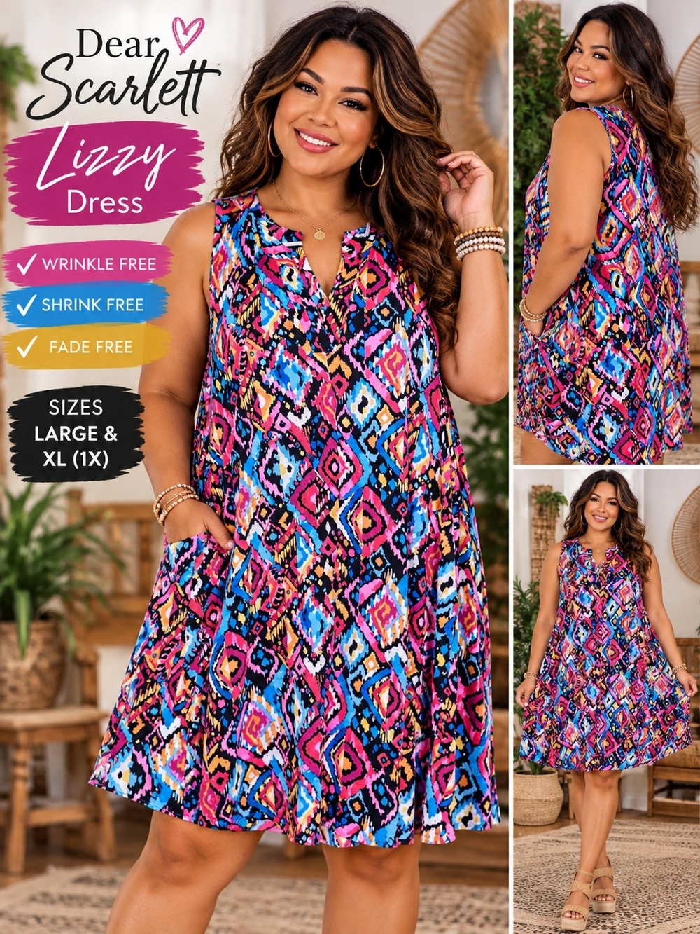 Dear Scarlett Lizzy Midi Dress